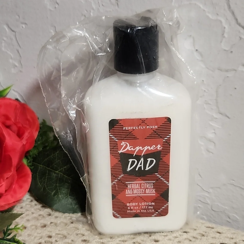 @PERFECTLY POSH Dapper Dad Herbal Citrus & Mossy Musk Body Lotion 6 fl Oz Sealed